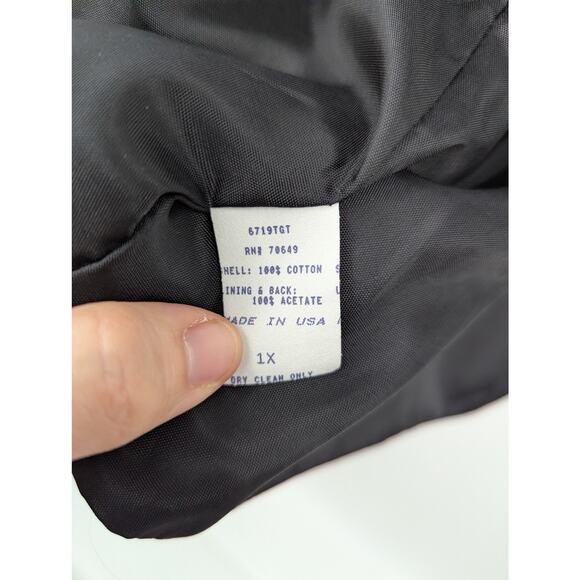 Vintage 100% Cotton 111 Main Red Christmas Winter Holiday Party Vest Size 1X - Picture 5 of 5